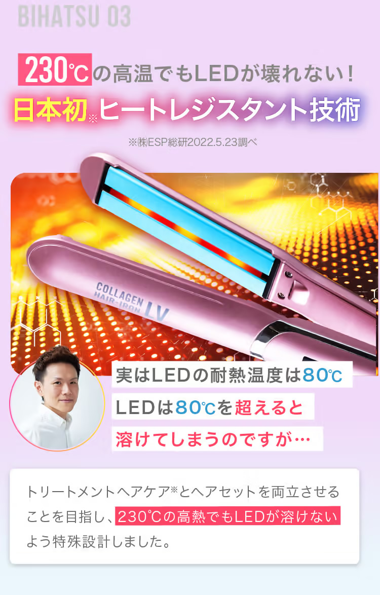 コラーゲンヘアアイロンLV ＋ スーパーコラーゲンオイル1本セット