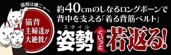 猫背　ロングボーン　背筋ベルト　姿勢若返る