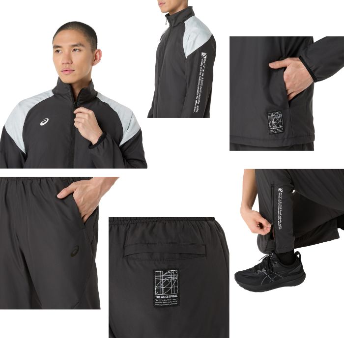 【送料無料】  asics アシックス 裏トリコットウインドブレーカージャケット パンツ 上下セット メンズ ユニセックス 防寒 BAKWARM 2031F175 2031F176 | LIMO | 09