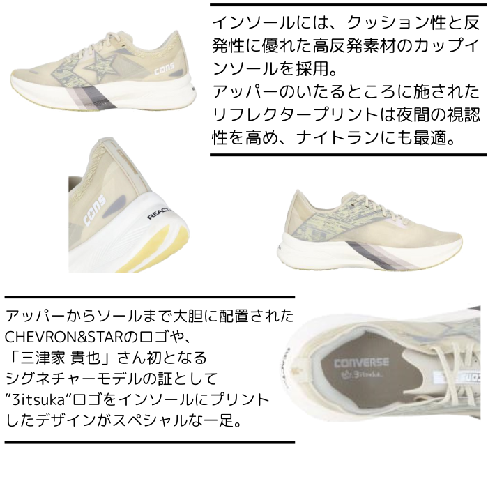 コンバース ランニングシューズ CONS RUNREVOLVE / 3itsuka  33600010 【送料無料】 CONVERSE RUNNING コンズ ランリボルヴ メンズ 三津家 貴也 コラボ商品 | CONVERSE | 06