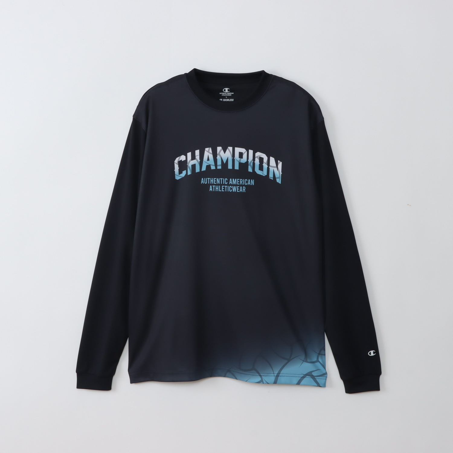 【メール便だと送料無料】 長袖 プラクティスシャツ チャンピオン 練習着 C3CV410 | メンズ レディース バレー バレーウェア プラクティス Tシャツ | Champion | 02