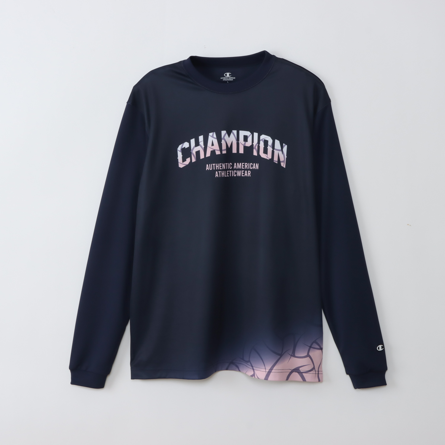 【メール便だと送料無料】 長袖 プラクティスシャツ チャンピオン 練習着 C3CV410 | メンズ レディース バレー バレーウェア プラクティス Tシャツ | Champion | 04