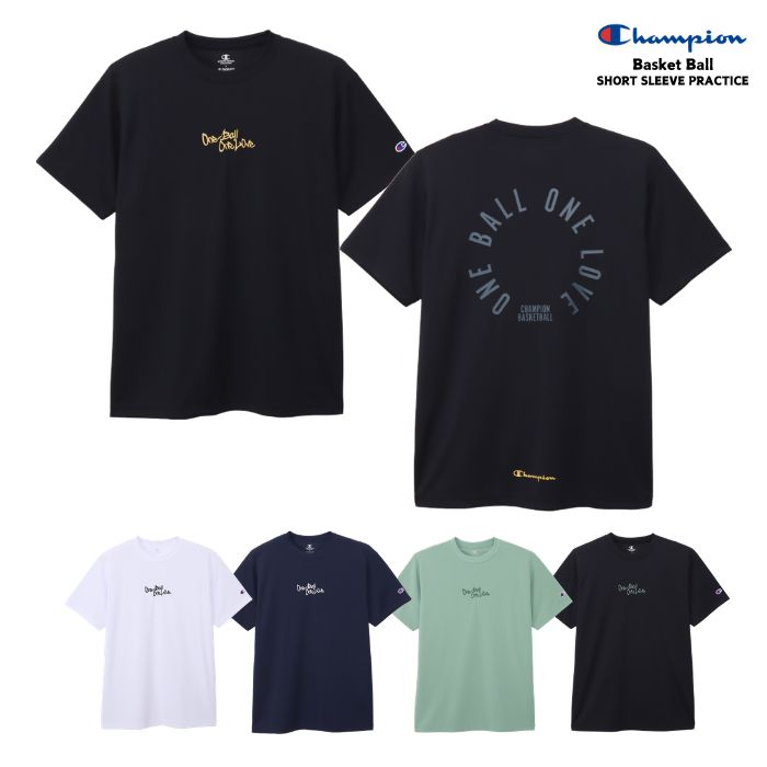 Champion チャンピオン ショートスリーブTシャツ C3-DB320 バスケットボール 半袖 練習着 メンズ 部活 吸汗速乾 抗菌防臭 One Ball One Love | Champion