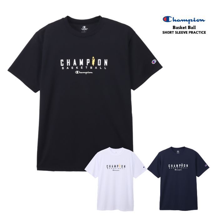 Champion チャンピオン ショートスリーブTシャツ C3-DB327 バスケットボール メンズ 半袖Tシャツ 練習着 部活 吸汗速乾 抗菌防臭 | Champion