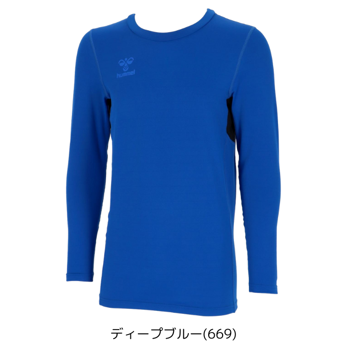 【メール便だと送料無料】あったかインナーシャツ 丸首 ヒュンメル/hummel HAP5164C 長袖 冬用 防寒 吸汗速乾 ストレッチ 制電 抗菌 | hummel | 05