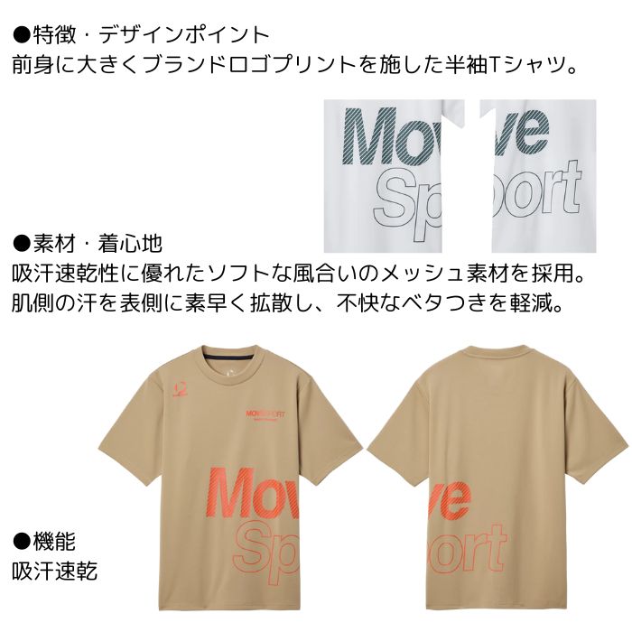 【メール便だと送料無料】MOVESPORT ドライメッシュ ビッグロゴ 半袖シャツ DESCENTE デサント ST5FHT00M メンズ スポーツ トレーニング | DESCENTE ATHLETIC | 04