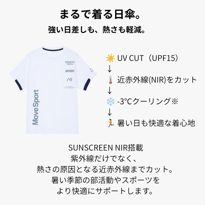 MOVESPORT ムーブスポーツ ショートスリーブシャツ ST6FHT02M 半袖シャツ スポーツ トレーニング 接触冷感 ランニング UVカット | DESCENTE ATHLETIC | 05