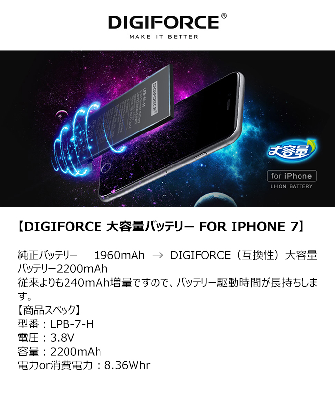 T3工具セット】iPhone 大容量バッテリー 交換 for iPhone 7 DIGIFORCE 工具・説明書・防水テープ付き 交換キット  :lpb-7-h-t3:デジフォースYAHOO店 - 通販 - Yahoo!ショッピング