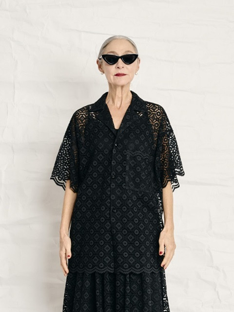 トーマスマグパイ THOMAS MAGPIE LACE SHIRTS BLACK 2252112