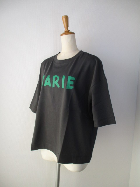 送料無料 MARIED'OR マリードール テープロゴ5分袖Tシャツ 14103 レディース ロゴT シルケットスムース 高級感 春夏 2025 BLACK MARIED'OR 送料無料 マリードール テープロゴ5分袖Tシャツ 14103