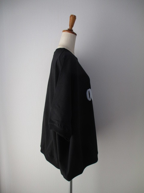 送料無料 マリードール MARIED'OR 芝生刺繍Tシャツ レディース 5分袖 ワイド 綿100 21245A 春夏 ブラック×オフ MARIED'OR 送料無料 マリードール 芝生刺繍Tシャツ レディース 5