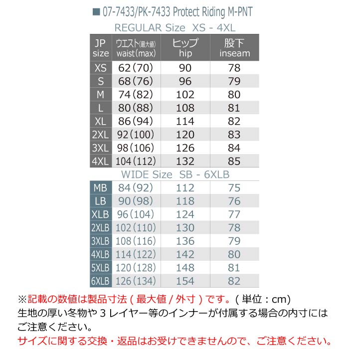 コミネ PK-7433 プロテクトライディングメッシュパンツ ブラック XS