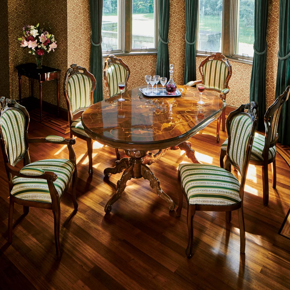 【10/13迄】イタリア製　オーバル型　ダイニングテーブル 10/13迄】イタリア製 オーバル型 ダイニングテーブル