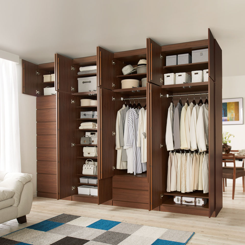 dinos（ディノス） 壁面間仕切りワードローブ 棚タイプ・幅80cm