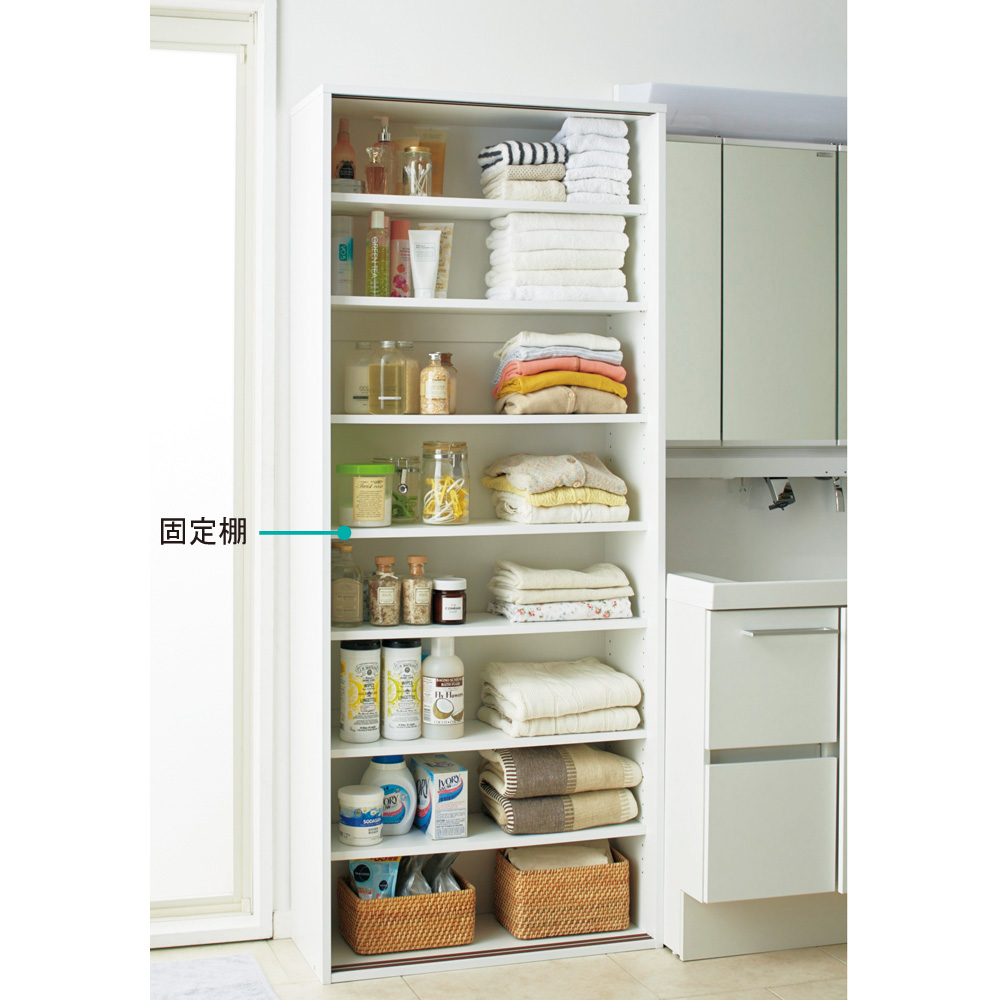 トイレ収納 洗面所収納 バスタオルハンガー 脱衣所 薄型 すっきり隠せる薄型引き戸収納庫 幅60cm 775031 トイレ収納 洗面所収納 幅60cm 写真は幅90cmタイプです ：幅56 2奥行22高さ87 家具