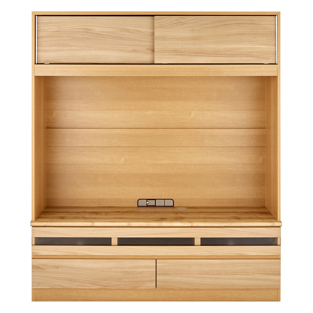 【最終】 リビング収納 テレビ台 テレビボード コンセント パソコン コード収納 狭い場所でも収納たっぷり引き戸壁面収納シリーズ テレビ台 幅155cm 808913 【PET1588392812】 (55766円)