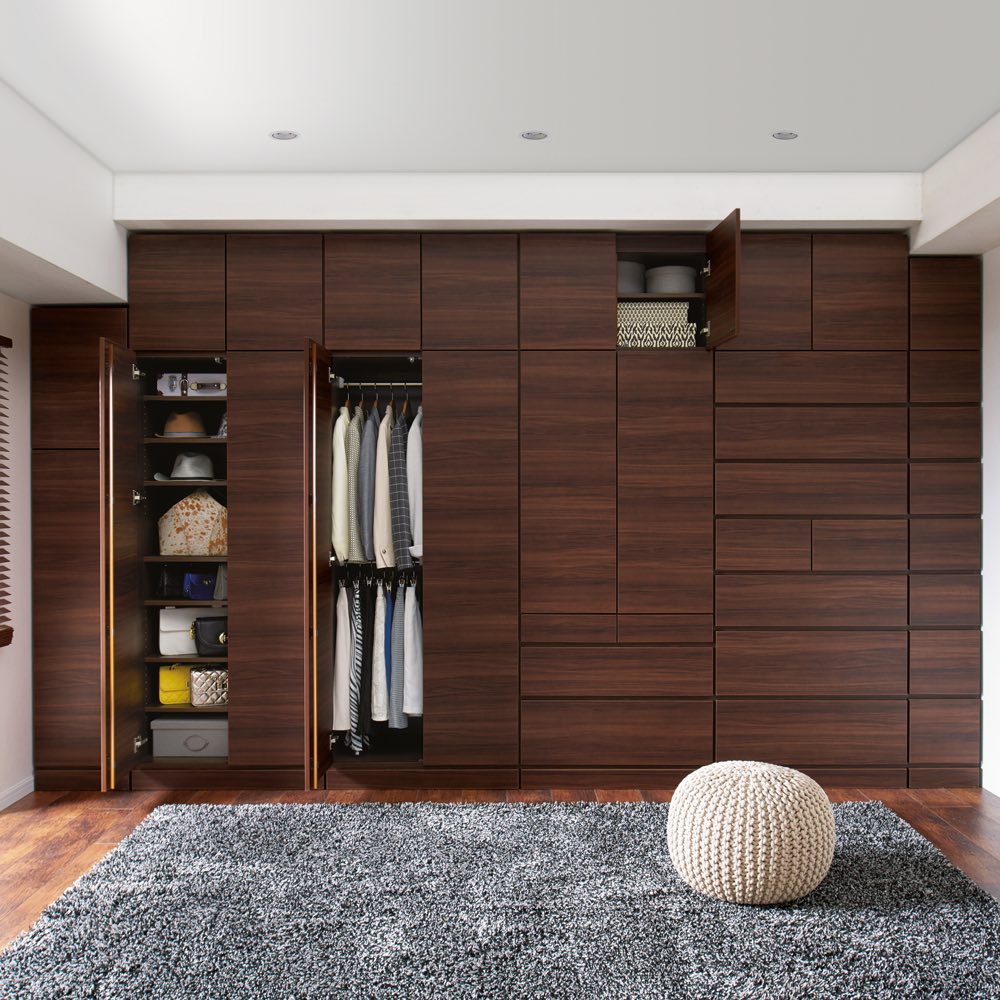 衣類収納 ワードローブ クローゼット タワー 壁面 お部屋の天井構造を考慮した壁面ワードローブ ハンガー＆引き出し 幅40高さ140cm（低い梁下に） 810627 幅40高さ140cm（低い梁下に） 衣類収納 810627 タワー お部屋の天井構造を考慮した壁面ワードローブ ワードローブ クローゼット 壁面 ハンガー＆引き出し