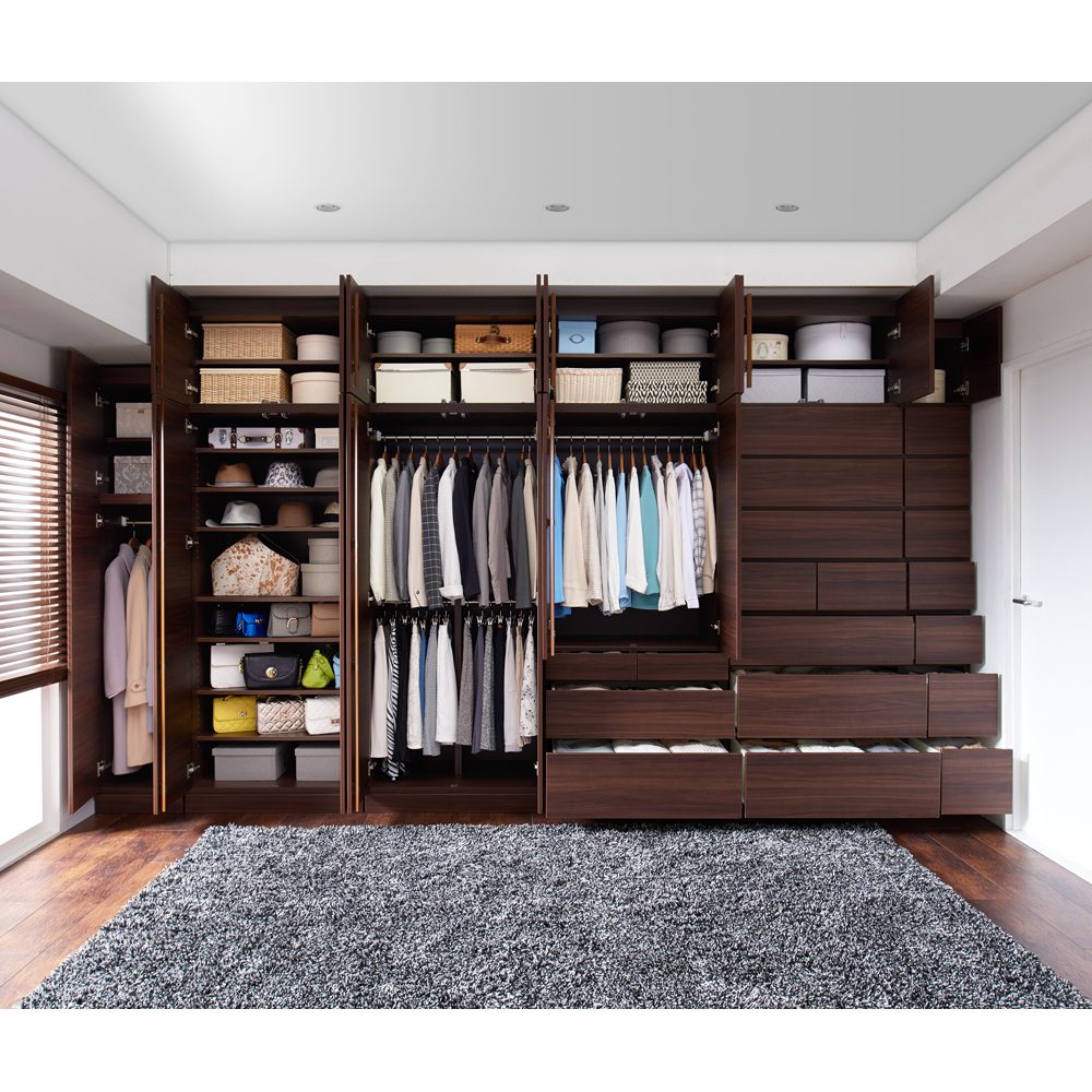 衣類収納 ワードローブ クローゼット タワー 壁面 お部屋の天井構造を考慮した壁面ワードローブ ハンガー＆引き出し 幅40高さ140cm（低い梁下に） 810627 幅40高さ140cm（低い梁下に） 衣類収納 810627 タワー お部屋の天井構造を考慮した壁面ワードローブ ワードローブ クローゼット 壁面 ハンガー＆引き出し