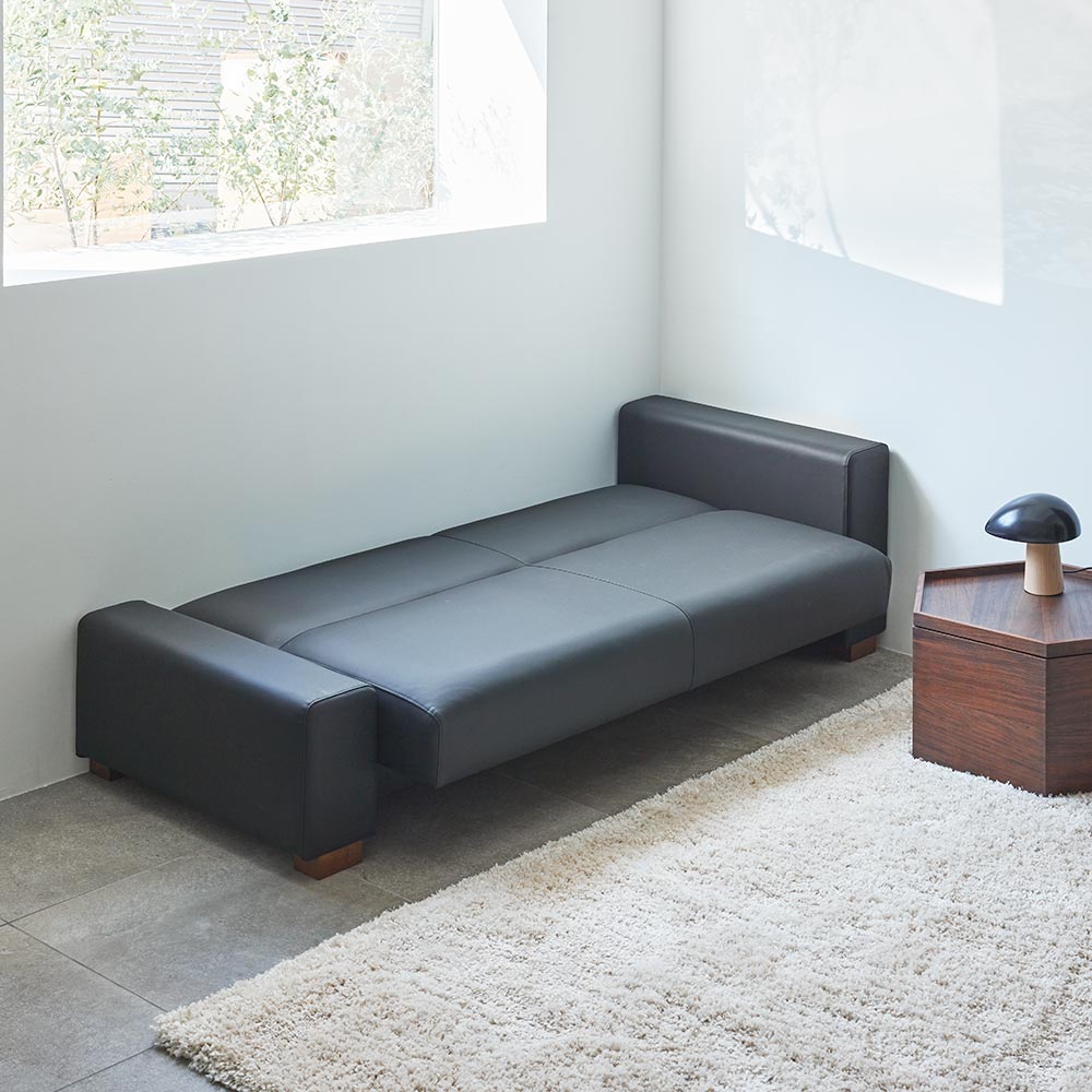 ブランド ソファー レザーソファー レザー. レザー調 Riva/リーヴァ レザー調ソファベッド H31404 【OCQ2004644793】(70380円)