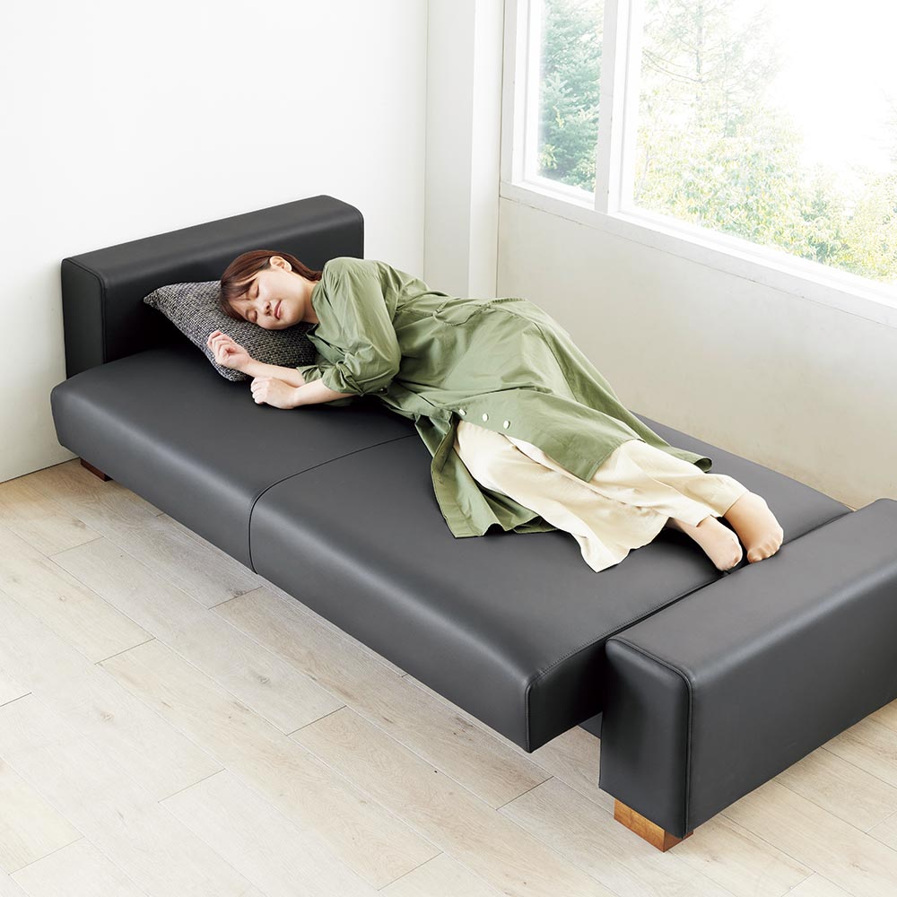 ブランド ソファー レザーソファー レザー. レザー調 Riva/リーヴァ レザー調ソファベッド H31404 【OCQ2004644793】(70380円)