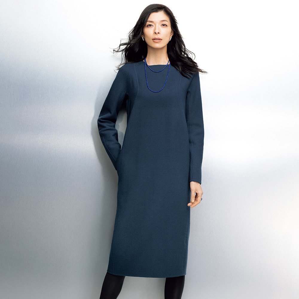 dinos（ディノス） 「NIKKE」 ウールダブルクレープ ワンピース