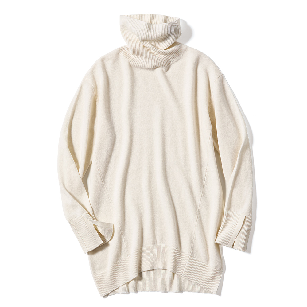 dinos（ディノス） ウールカシミヤ コクーンフォルム プルオーバー