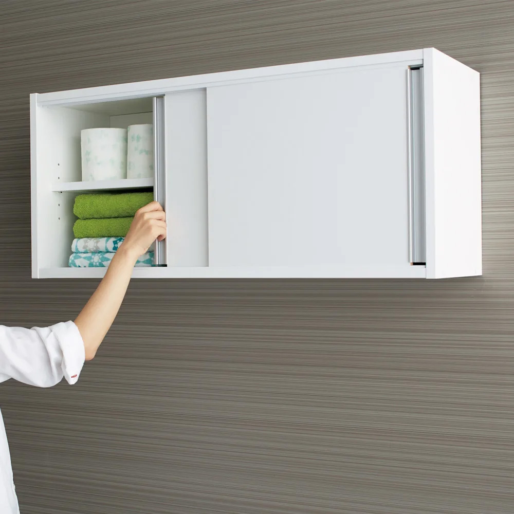 最終値下げ』dinos 光沢仕上げ吊り戸棚 扉タイプ 幅120cm