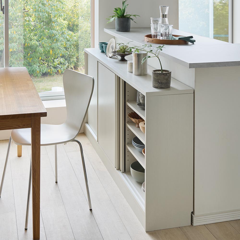 dinos 大容量引き戸カウンター下収納 幅180cm キッチン収納