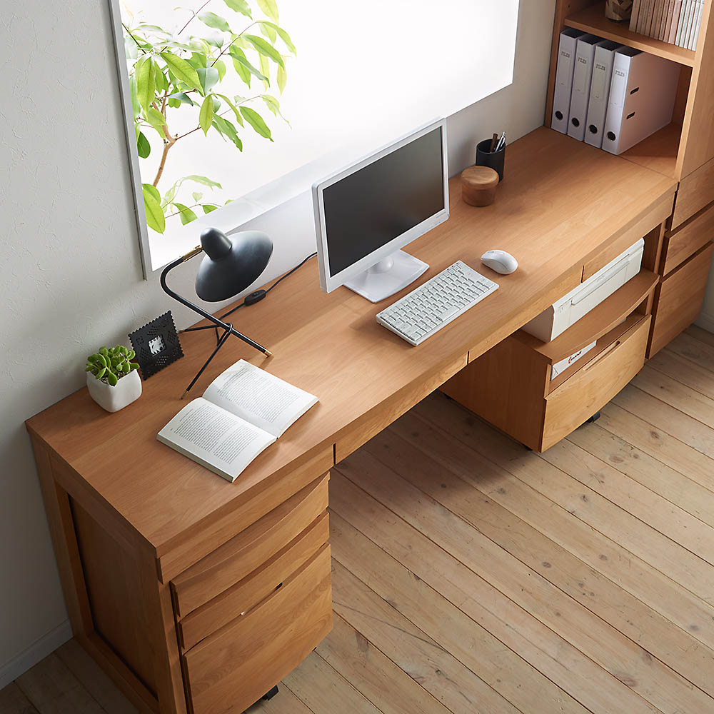 dinos（ディノス） アルダー天然木 アールデザインデスクシリーズ