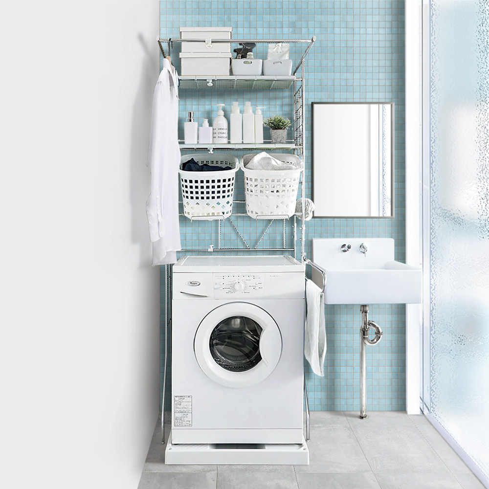 驚きのパイプ幅1.2cm すき間に収まるランドリーラック　 ディノス dinos（ディノス） 驚きのパイプ幅1.2cm すき間に収まるランドリー