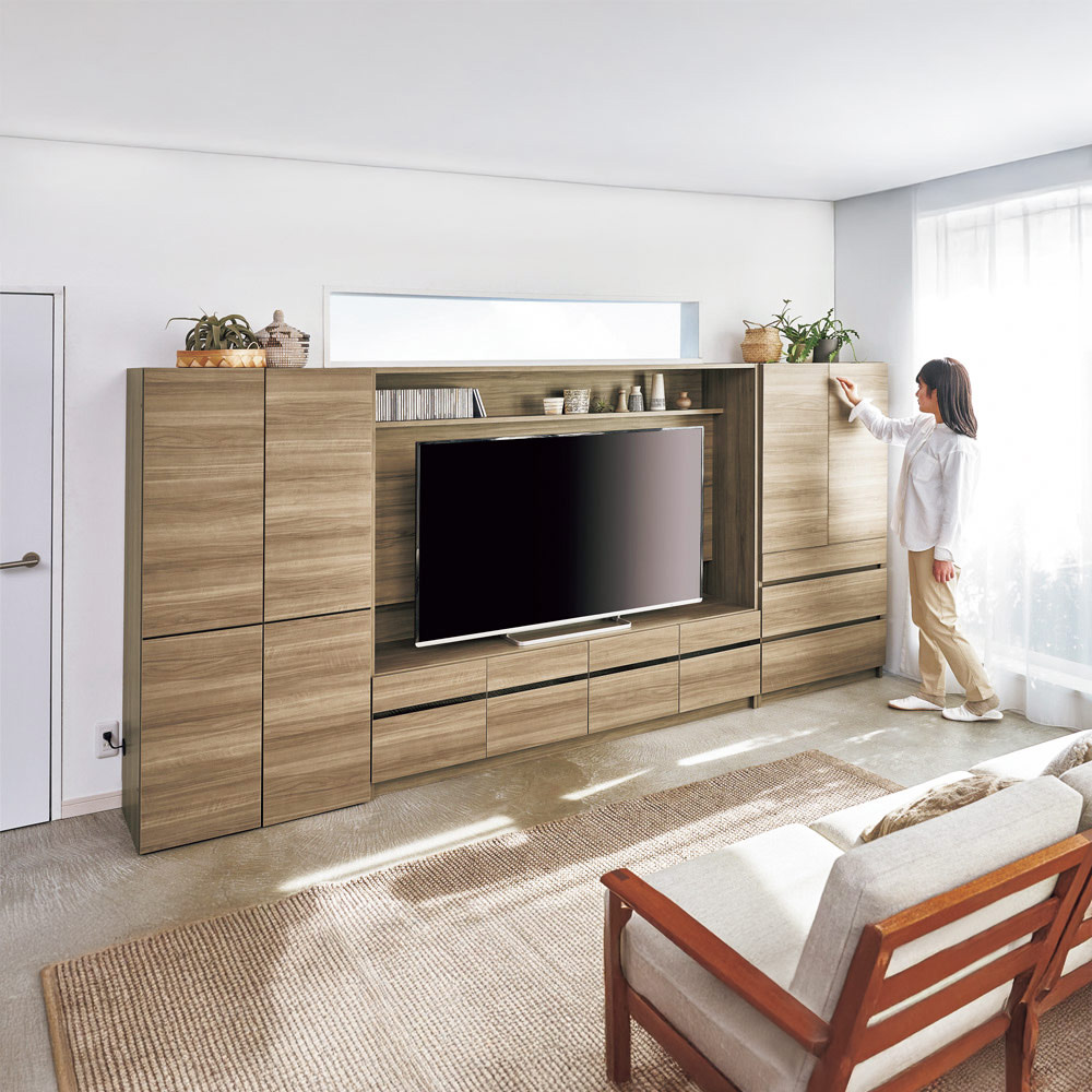 dinos（ディノス） 壁面収納テレビ台 幅160 ロータイプ 【高窓下壁面