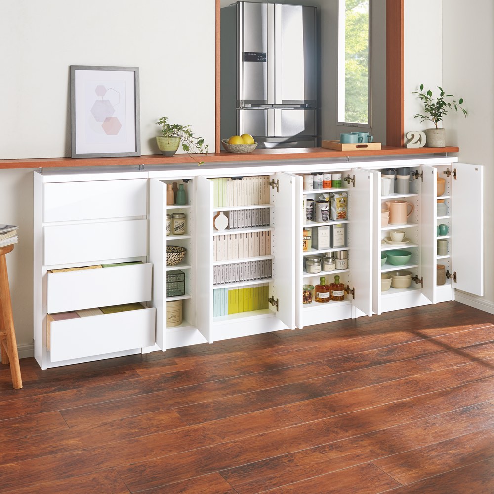 dinos（ディノス） シンプルカウンター下収納庫（奥行30高さ87cm） 3枚