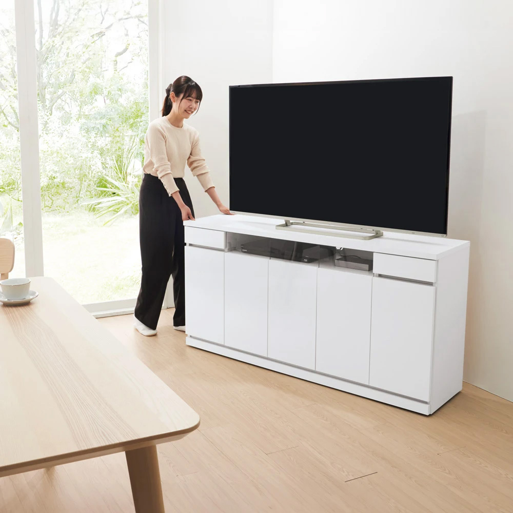 し*ん様 ディノス家具　ホワイト基調のテレビ台　縦60cm×横123cm×高さ3 587803c1.jpg