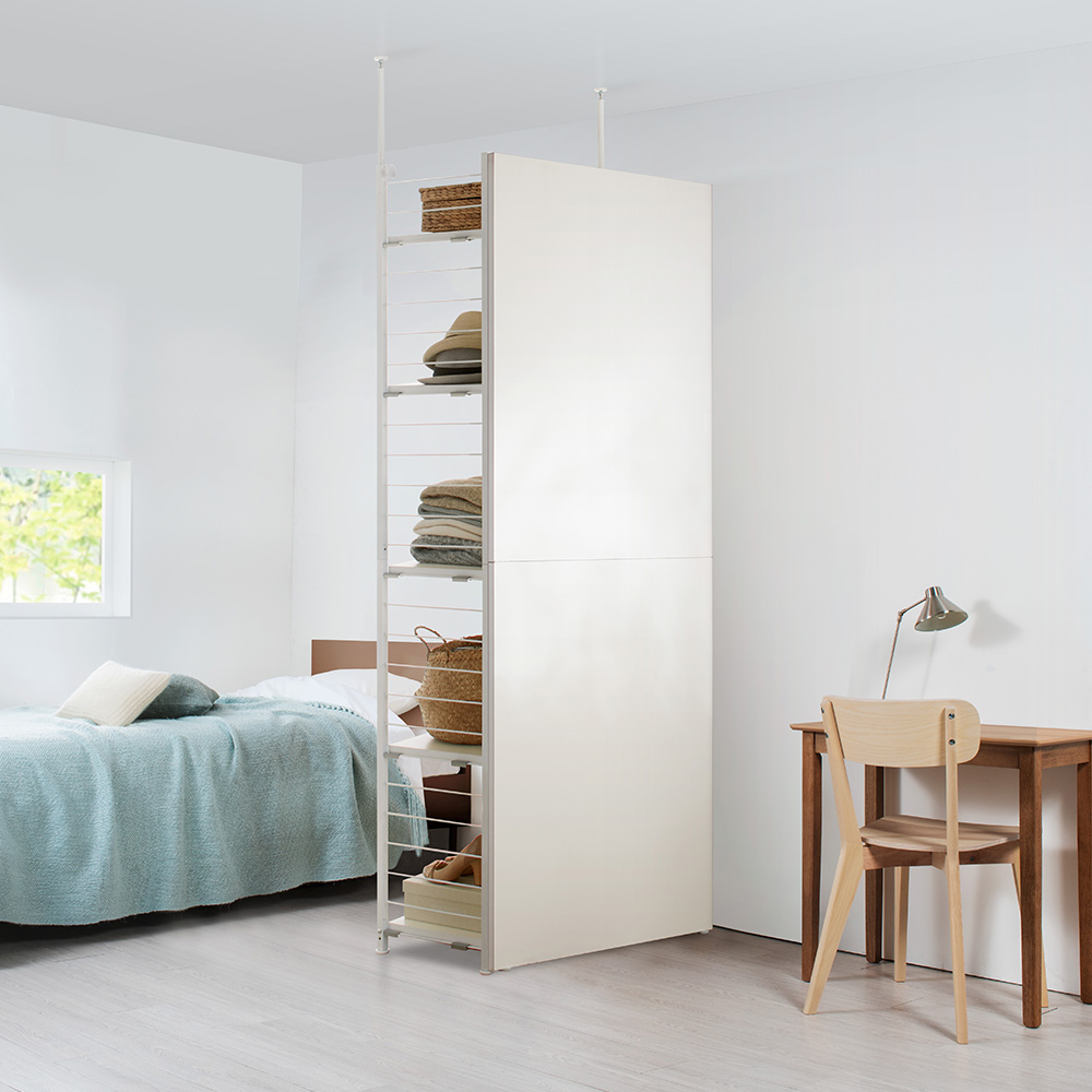 dinos（ディノス） ホワイト間仕切り収納 棚5段タイプ 幅90cm リビング