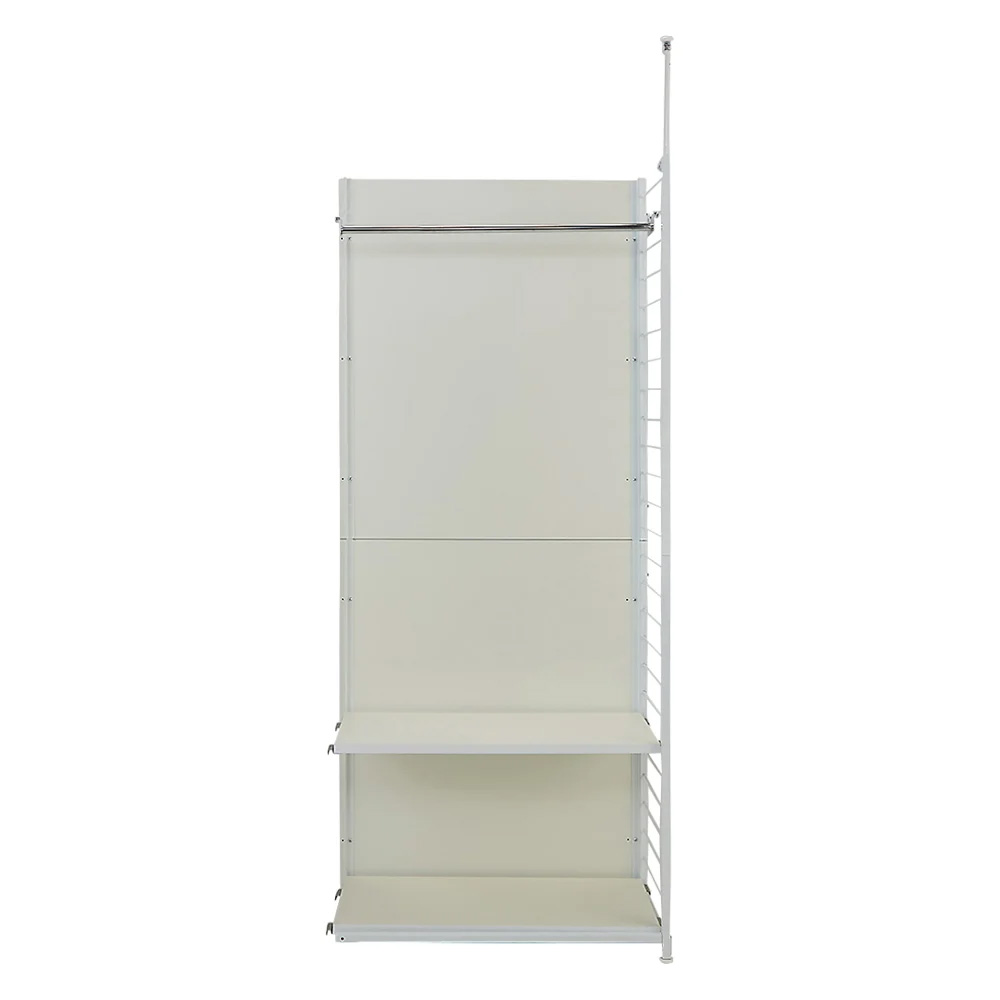 dinos（ディノス） ホワイト間仕切り収納 ハンガー＆棚タイプ・連結用