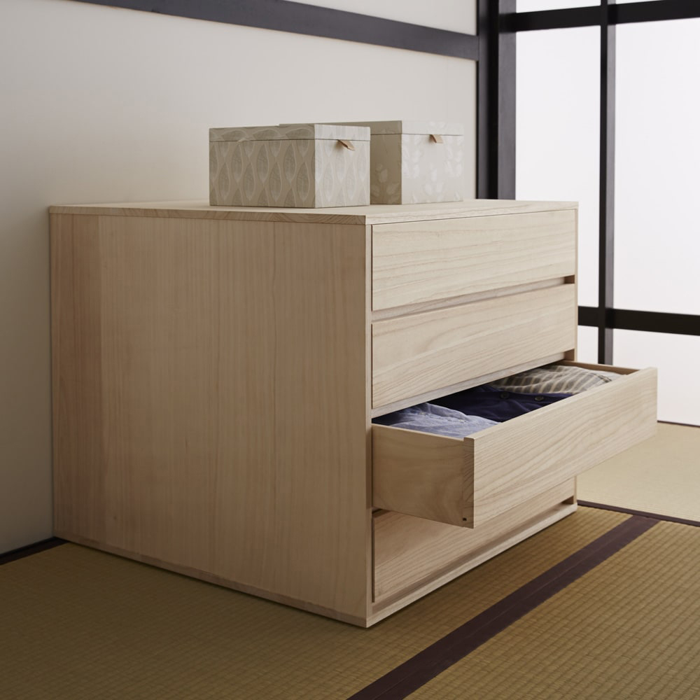 dinos（ディノス） 【日本製】キャスター付き総桐押し入れタンス 4段