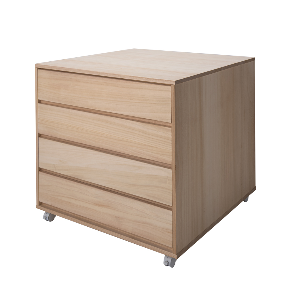 ディノス　押入れ　桐タンス4段　キャスター付き dinos（ディノス） 【日本製】キャスター付き総桐押し入れタンス 4段