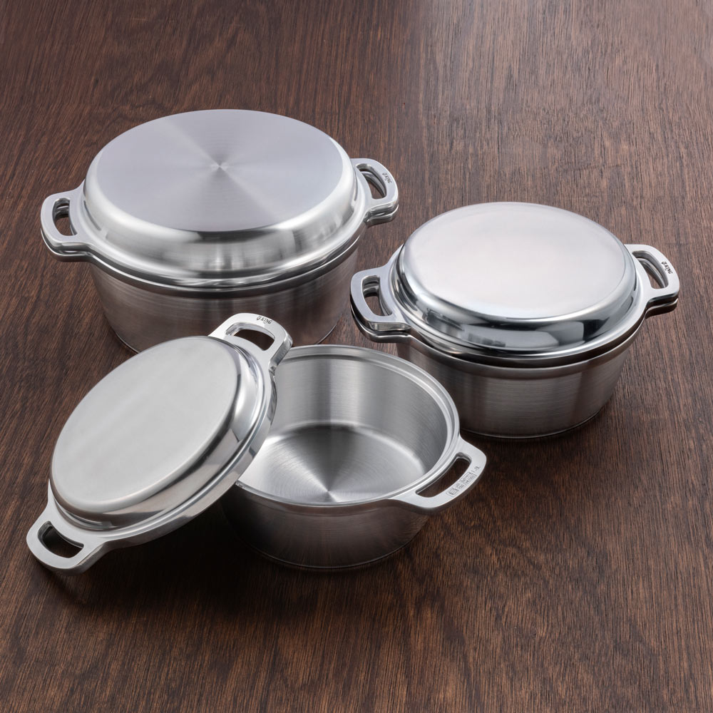 dinos（ディノス） ≪径24cm≫IHでも使える無水鍋 鍋 フライパン