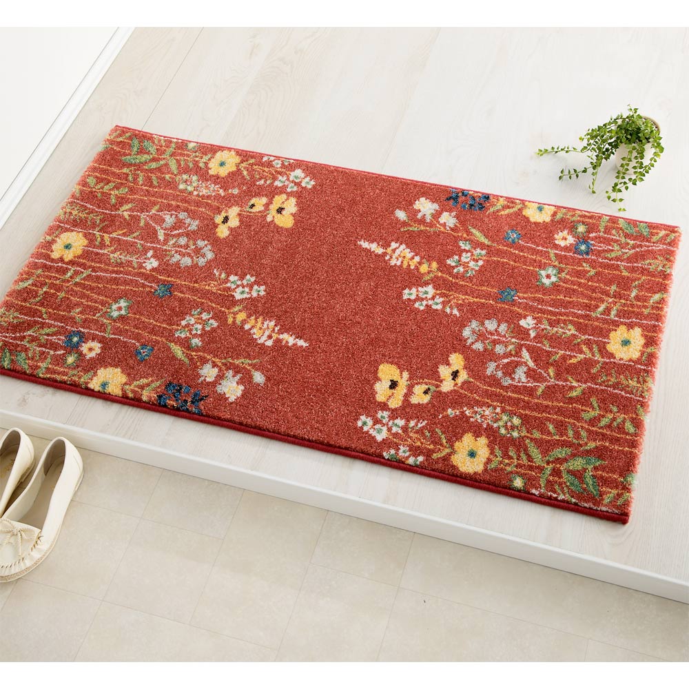 dinos（ディノス） ≪約60×90cm≫ ベルギー製ウィルトン織 花柄マット