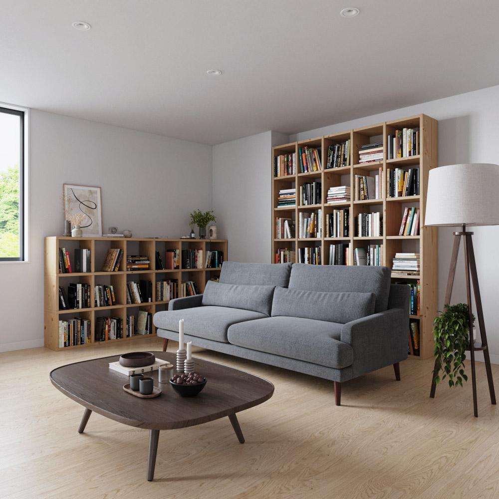 dinos（ディノス） 国産杉シェルフ 横3列×縦6段（幅111.5cm高さ220cm