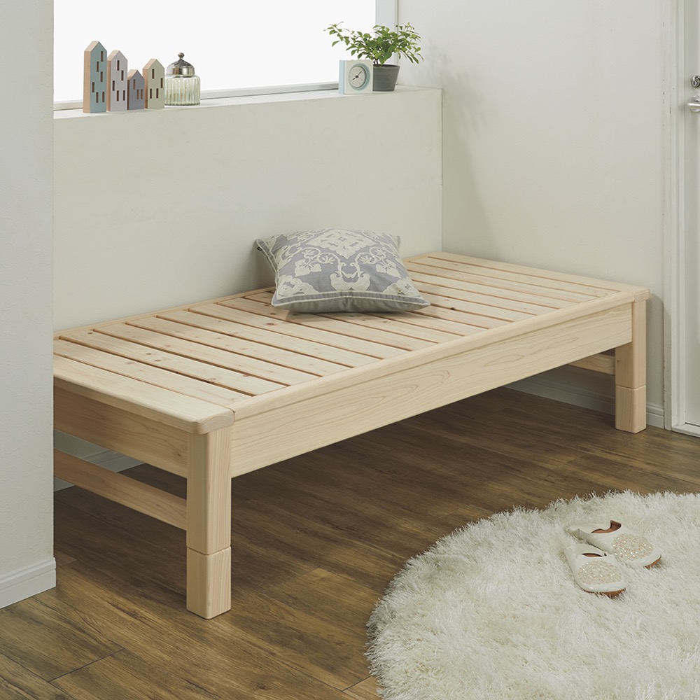 dinos（ディノス） ≪幅98cm≫東濃ひのき 高さ調節すのこベッド