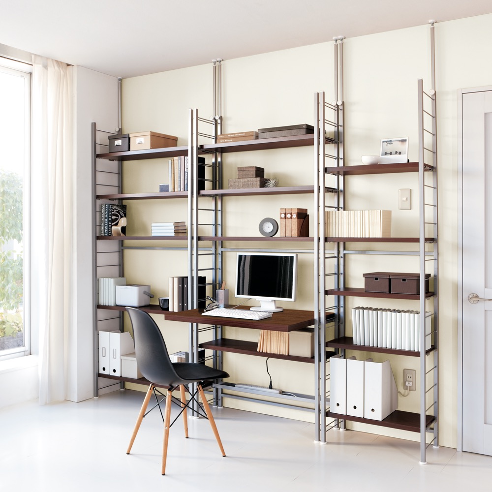 dinos（ディノス） 突っ張り式高さ調節シリーズ シェルフラック 幅90