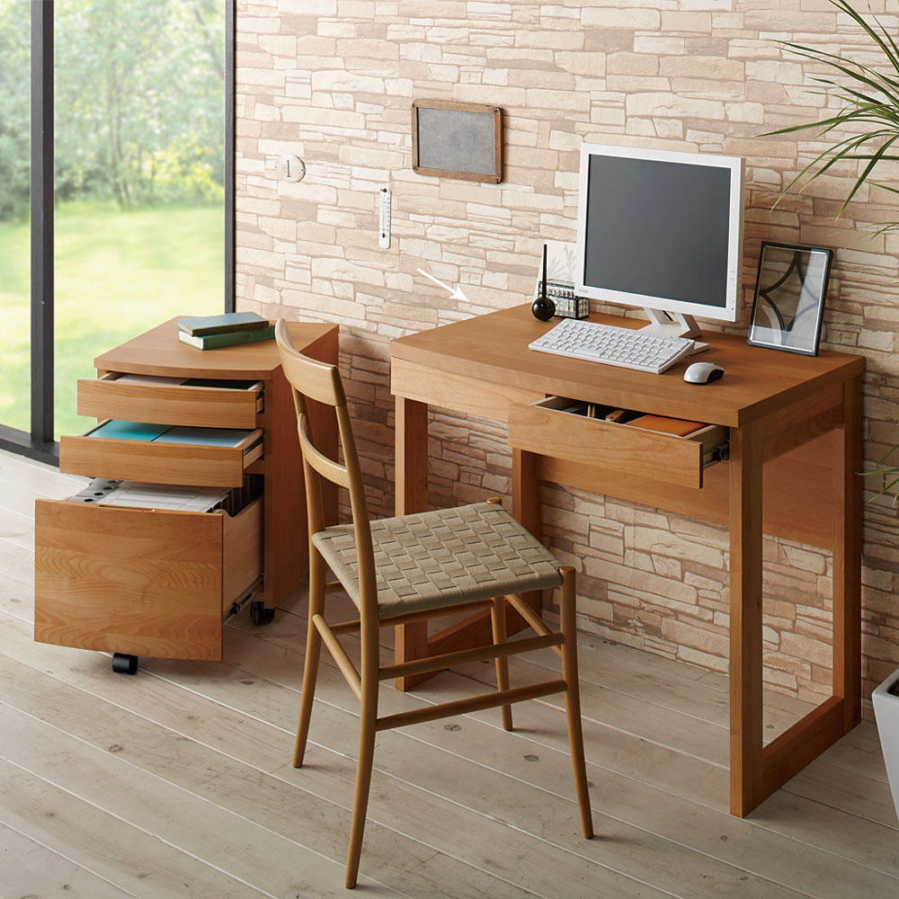 dinos（ディノス） アルダー天然木 アールデザインデスクシリーズ