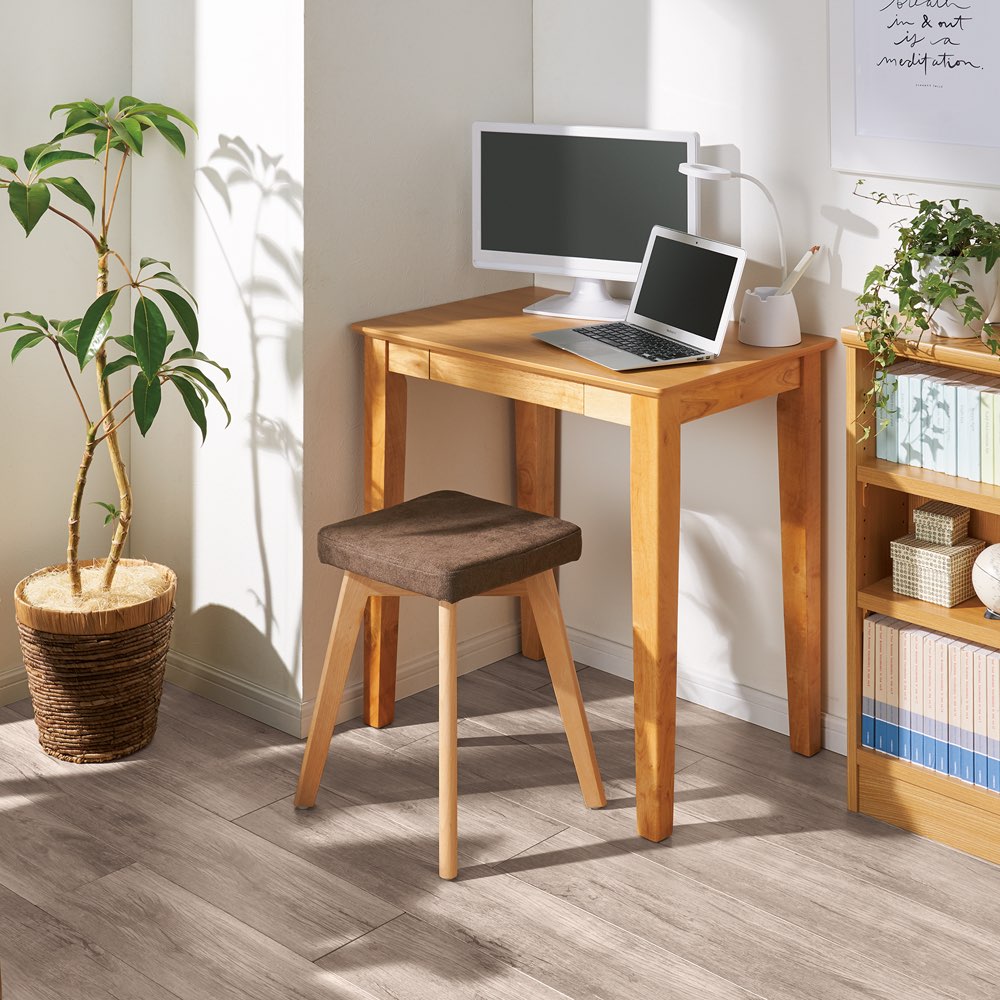 天然木の小型デスク　パソコンや作業台に dinos（ディノス） 現代の住宅事情にぴったりサイズ！天然木デスク 幅