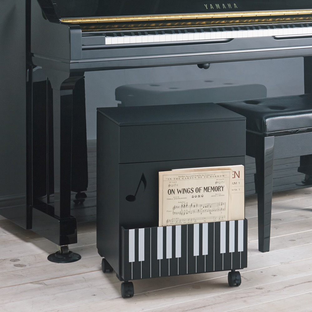 dinos（ディノス） 鍵盤柄 ピアノの下にぴったり楽譜キャビネットロー