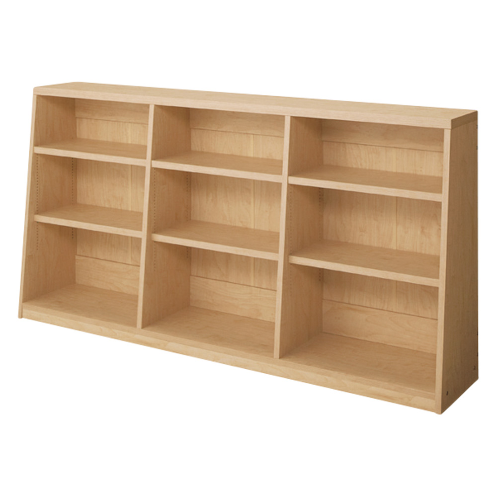 ブックシェルフ　右　1/2 dinos（ディノス） ≪幅90cm高さ76.5cm≫ 脚元安定1cmピッチ棚板頑丈