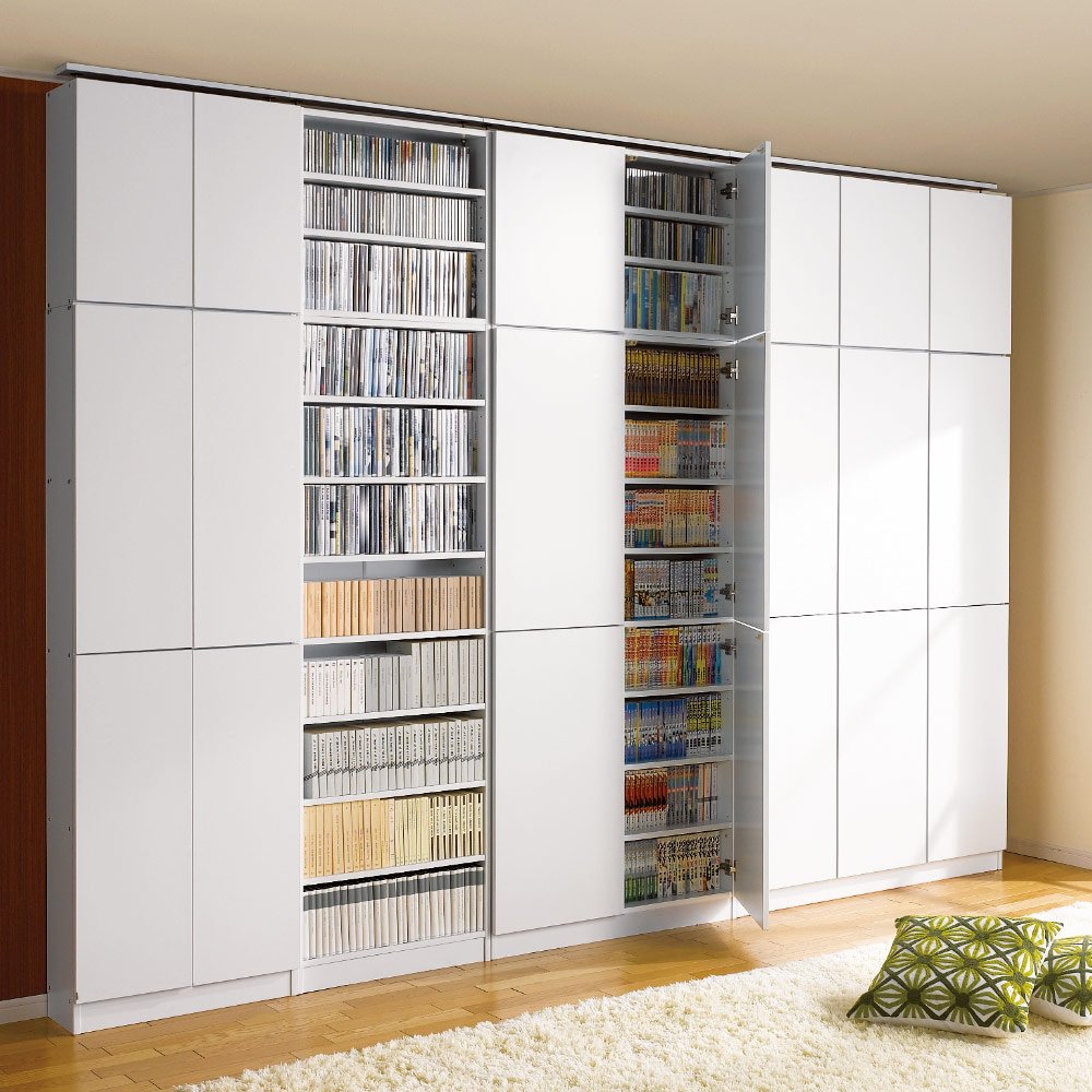 値下げ応相談】ディノス 扉付き本棚（高さ230×幅100×奥行45） 値下げ応