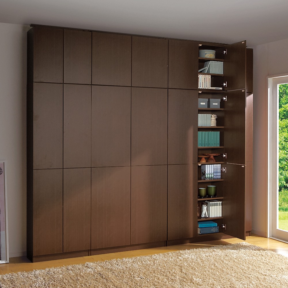 dinos（ディノス） 天井突っ張り式壁面ラック 扉タイプ上置き付き 幅60