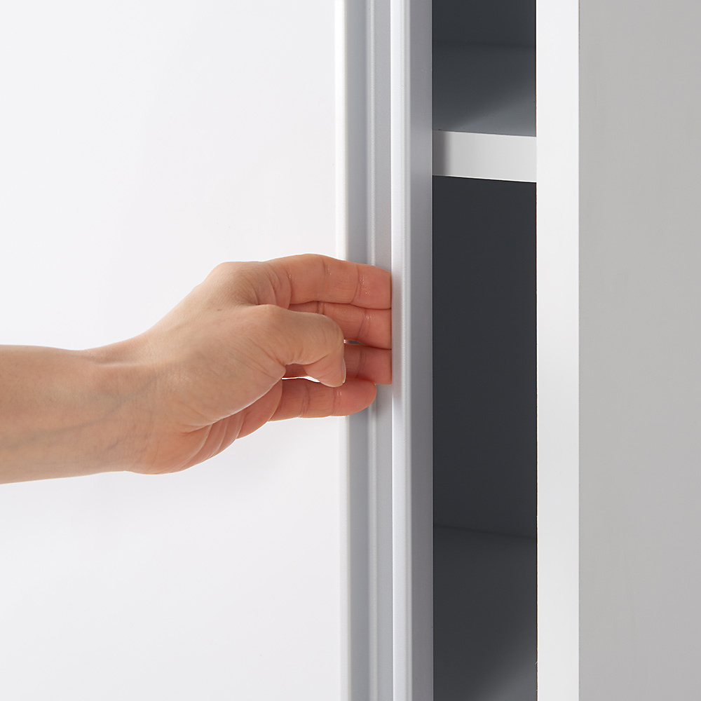 dinos（ディノス） 光沢仕様 引き戸壁面収納本棚 幅90奥行21突っ張り上