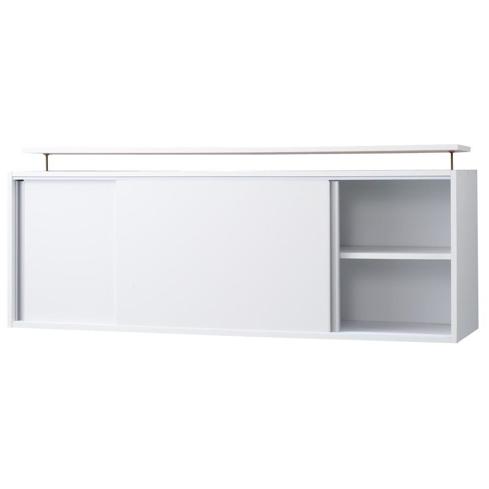 dinos（ディノス） 光沢仕様 引き戸壁面収納本棚 幅150奥行40突っ張り